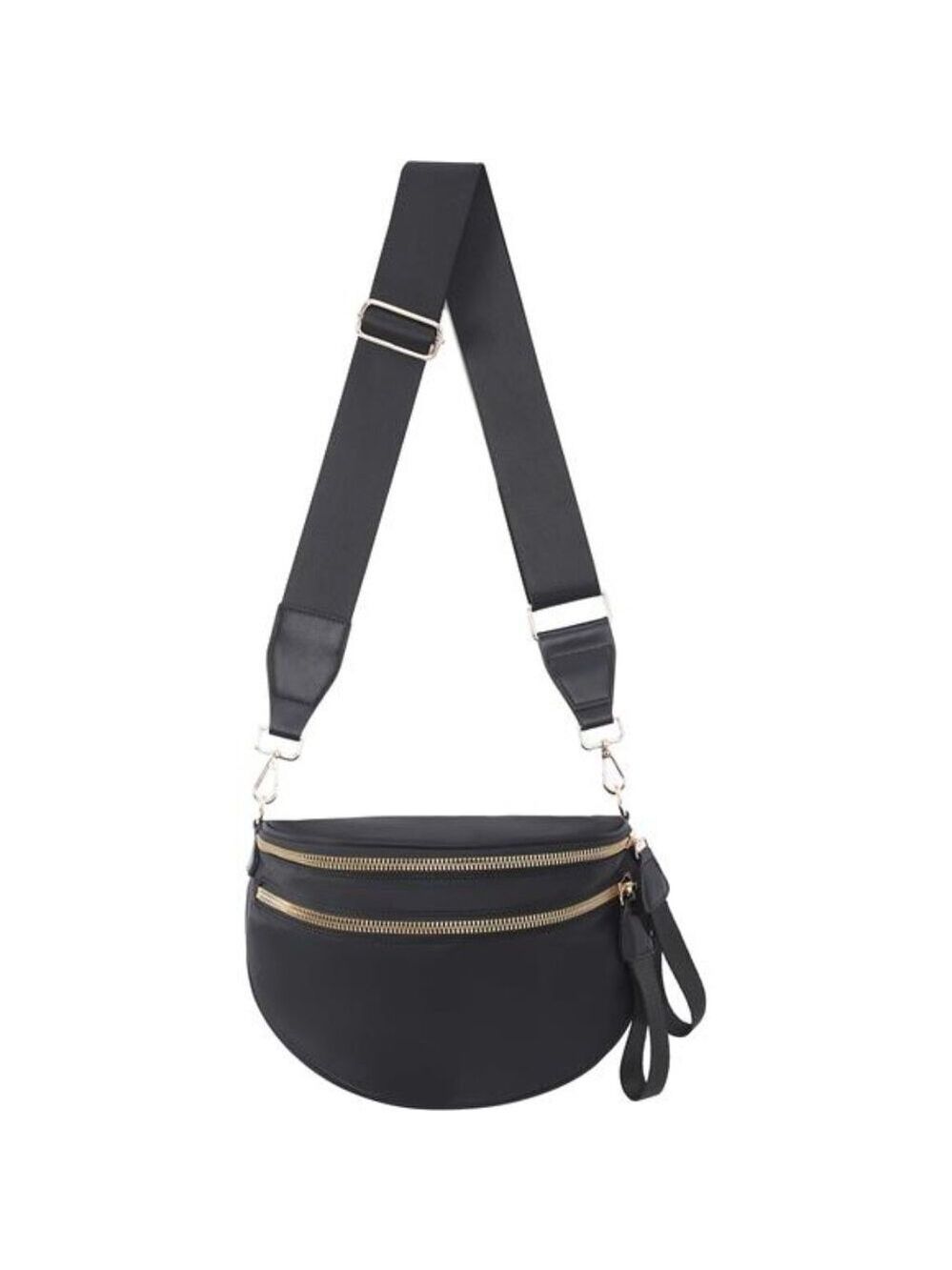 Womens Nylon Crossbody Bag Bum Bag Large Sling Purse Adjustable Strap Travel Bag